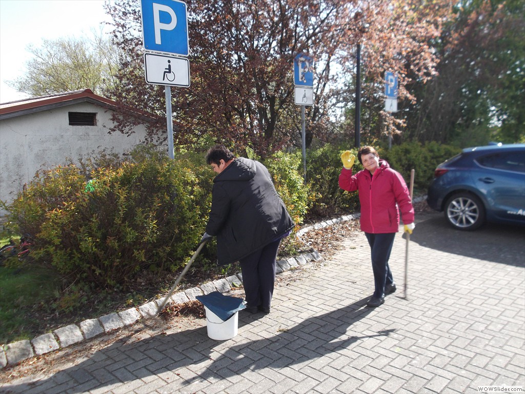 Selbst der Parkplatz ist dran